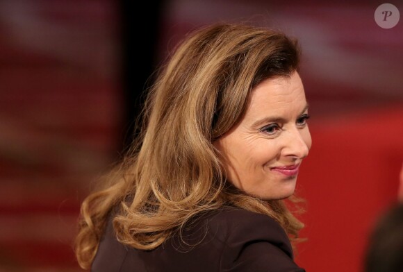 Valérie Trierweiler a quitté avec beaucoup d'émotion, samedi 25 janvier 2014, le palais de l'Elysée, où on la voit ici le 7 novembre 2013 lors d'une commémoration.