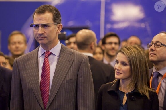 Felipe et Letizia d'Espagne lors de l'inauguration du salon FITUR le 22 janvier 2014 à Madrid