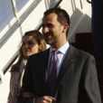  Letizia et Felipe d'Espagne arrivant en Jordanie le 12 avril 2011 