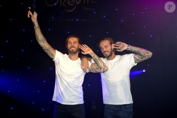 M. Pokora inaugure sa statue de cire au musée Grévin à Paris le 7 octobre 2013.