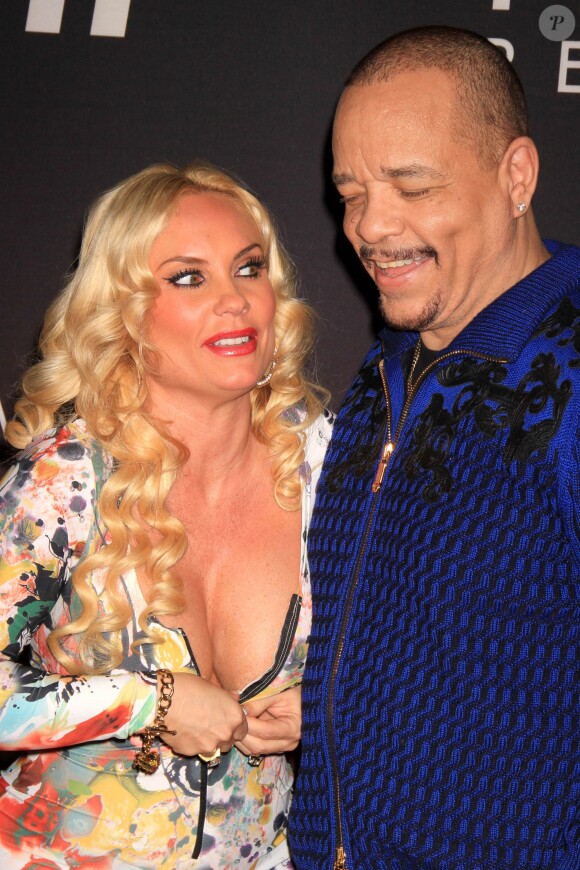 Coco et Ice-T assistent à la soirée pré-Super Bowl organisé par ESPN au Pier 36. New York, le 31 janvier 2014.