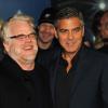 Philip Seymour et George Clooney à Londres le 19 octobre 2011 pour le film Les Marches du pouvoir