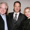 Philip Seymour Hoffman, Tom Hanks et Amy Adams lors de la présentation du film La Guerre selon Charlie Wilson à New York le 16 décembre 2007