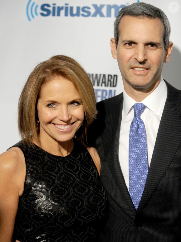 Katie Couric et John Molner aux 60 ans d'Howard Stern à New York le 31 janvier 2014
