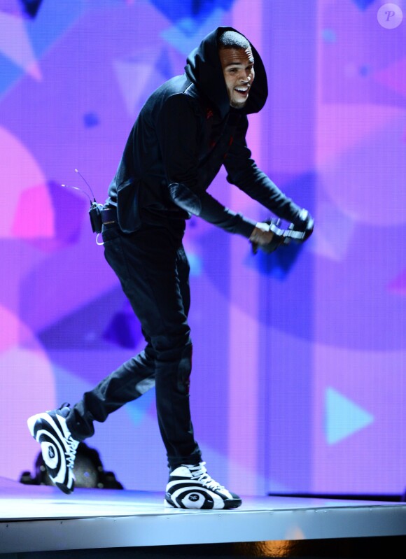 Chris Brown lors des BET Awards 2013 à Los Angeles. Juin 2013.