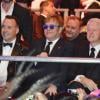 David Furnish, Elton John et Bill Clinton lors du "Life Ball 2013" à Vienne, le 25 mai 2013.