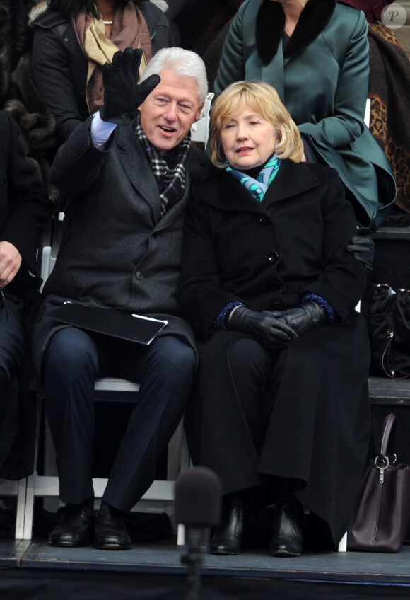Bill Clinton et Hillary Clinton à New York, le 1er janvier 2014.