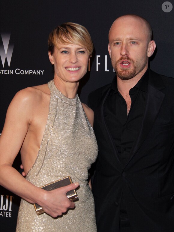 Robin Wright et son fiancé Ben Foster à Beverly Hills, le 12 janvier 2014.