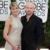 Ben Foster et sa fiancée Robin Wright, amoureux aux Golden Globe Awards à Beverly Hills, le 12 janvier 2014.