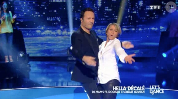 Ariane Massenet lors de l'épreuve "Let's dance" de Vendredi Tout Est Permis, le vendredi 31 janvier 2014 sur TF1.