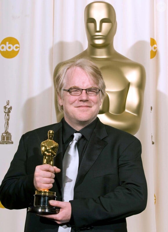 Philip Seymour Hoffman et son Oscar pour Truman Capote le 5 mars 2006