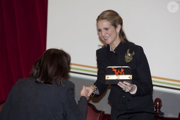 La princesse Elena d'Espagne lors du 10e anniversaire du Forum international des femmes leaders en Espagne, à Madrid, le 6 février 2014