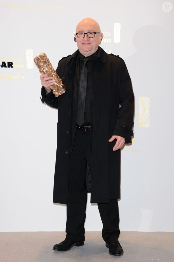 Michel Blanc et son César du meilleur second rôle (L'Exercice de l'Etat) le 24 février 2012