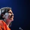 Anne Hidalgo, candidate socialiste à la mairie de Paris, lors de son premier grand meeting de campagne au Bataclan le 28 mai 2013.