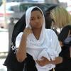 La fille aînée de Mouss Diouf, Tessa, aux obsèques de son père Mouss Diouf, le 9 juillet 2012, à Auriol.