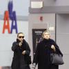 Exclusive - Mary-Kate and Ashley Olsen à l'aéroport de New York, le 21 janvier 2014.