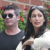 Simon Cowell et sa petite amie Lauren Silverman, enceinte, déjeunent au restaurant "The Ivy" à West Hollywood, le 26 octobre 2013.