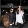 Angelina Jolie et son fils Maddox, vrai petit ado stylé, arrivent au LAX à Los Angeles, le 14 février 2014.