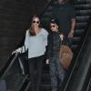 Angelina Jolie et son fils Maddox arrivent à l'aéroport de Los Angeles, le 14 février 2014.