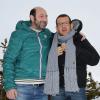 Kad Merad et Dany Boon à l'Alpe d'Huez le 16 Janvier 2014.