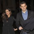 Iker Casillas et sa belle Sara Carbonero à la sortie d'un restaurant à Madrid le 16 février 2014
