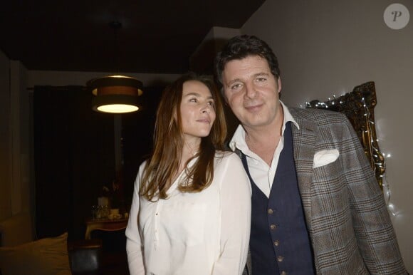 Vanessa Demouy et son mari Philippe Lellouche lors de la générale de la pièce "L'Appel de Londres" au Théâtre du Gymnase à Paris, le 19 février 2014