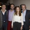 Philippe Lellouche, Christian Vadim, Vanessa Demouy et David Brécourt lors de la générale de la pièce "L'Appel de Londres" au Théâtre du Gymnase à Paris, le 19 février 2014