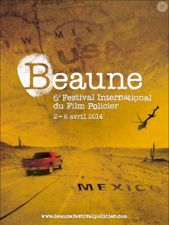 Affiche du 6e Festival international du film policier de Beaune.