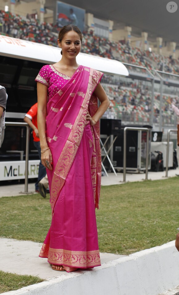 Jessica Michibata lors du Grand Prix d'Inde à New-Delhi le 27 octobre 2013