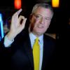 Bill de Blasio à la pizzeria Goodfellas Pizza à Staten Island, New York, le 10 janvier 2014.
