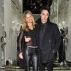 Natasha Poly et Daniele Cavalli fêtent l'ouverture d'une nouvelle boutique Roberto Cavalli à Milan. Le 22 février 2014.