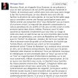 Message posté sur la fausse page Facebook de Philippe Risoli le 24 février 2014.