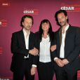 Jean-Baptiste Dupont, Sylvie Pialat et Edouard Weil au Dîner des producteurs et remise du prix Daniel Toscan du Plantier au Four Seasons Hotel George V à Paris le 24 février 2014.
