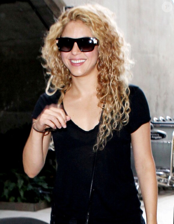 Shakira lors de son arrivée à Los Angeles le 15 août 2013