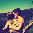 Marine Lloris et sa fille Anna-Rose à Nice - photo issue de son compte Twitter publiée le 14 avril 2013