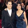 Salma Hayek et son frère Sami Hayek aux Oscars 2005.
