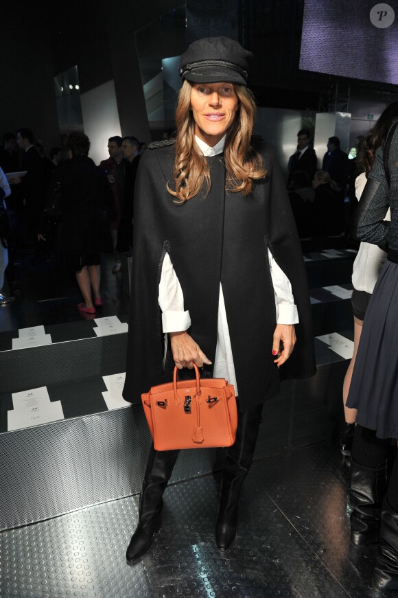 Anna Dello Russo au défilé H&M au Grand Palais à Paris, le 26 février 2014.