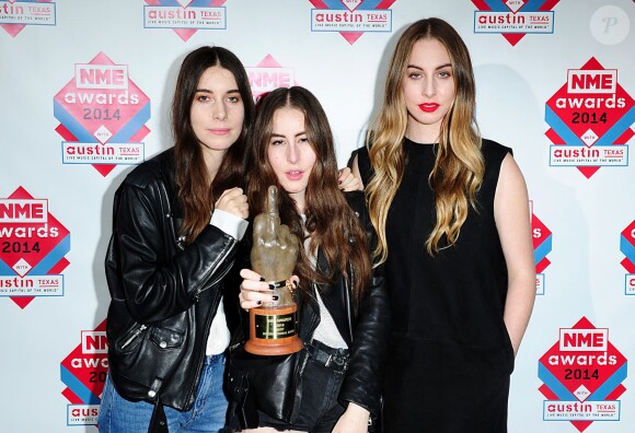 Haim à la cérémonie des NME Awards, à Londres, le 26 février 2014.