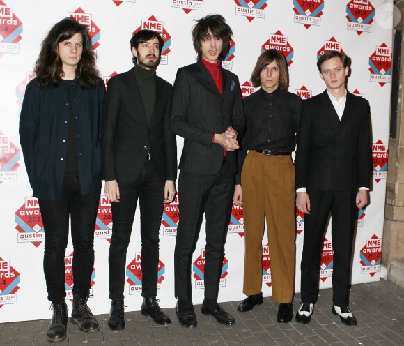 The Horrors à la cérémonie des NME Awards, à Londres, le 26 février 2014.