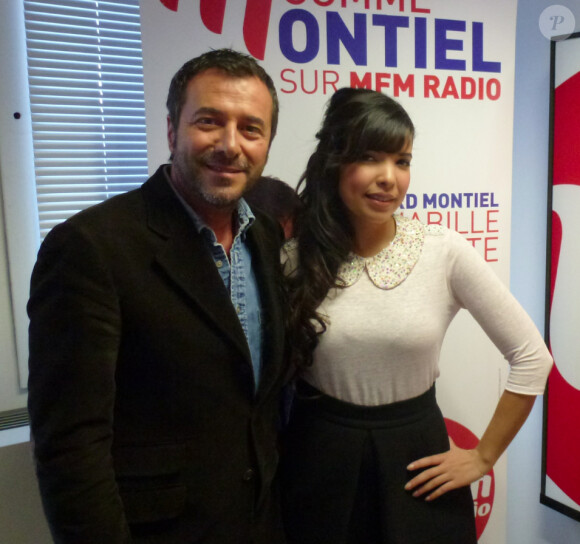 Indila et Bernard Montiel, le samedi 1er mars 2014 sur MFM Radio.