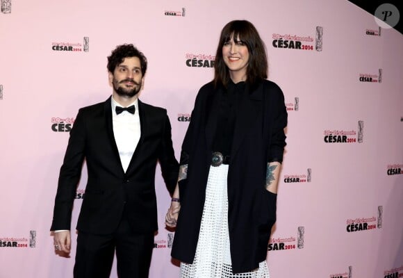 Daphné Bürki et son compagnon Gunther Love à la 39e cérémonie des César au théâtre du Châtelet à Paris, le 28 Février 2014.