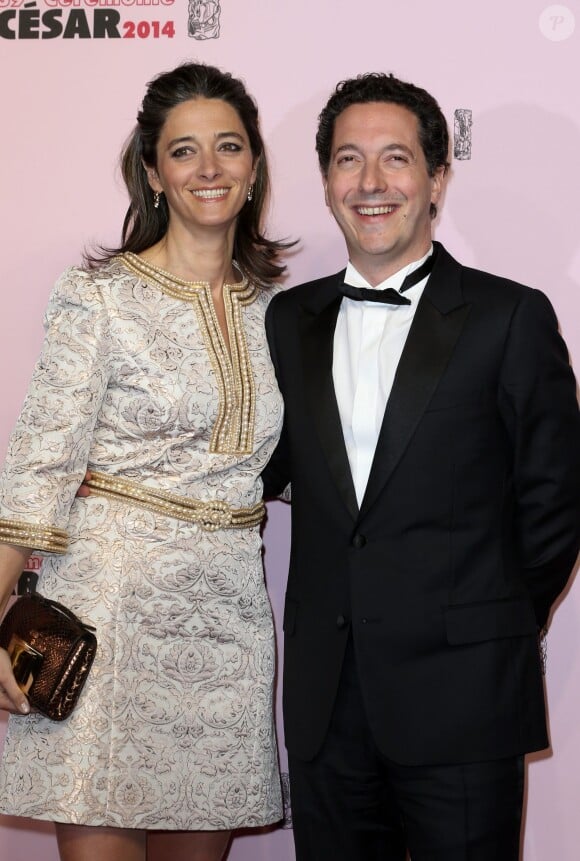 Guillaume Gallienne et sa femme Amandine à la 39e cérémonie des César au théâtre du Châtelet à Paris, le 28 Février 2014.