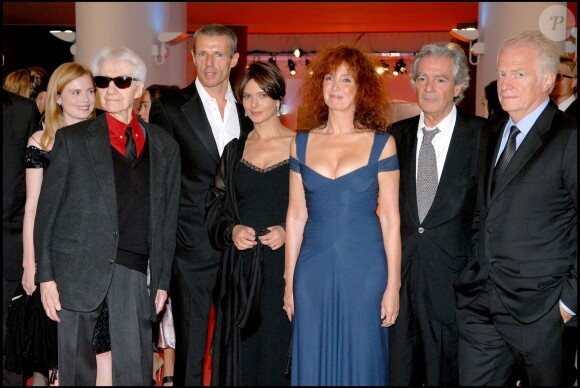 Alain Resnais, Lambert Wilson, Laura Morante, Sabine Azéma, Pierre Arditi et André Dussollier lors de la Mostra de Venise en 2006