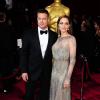 Brad Pitt et Angelina Jolie arrivent à la 86e cérémonie des Oscars à Hollywood, le 2 mars 2014.