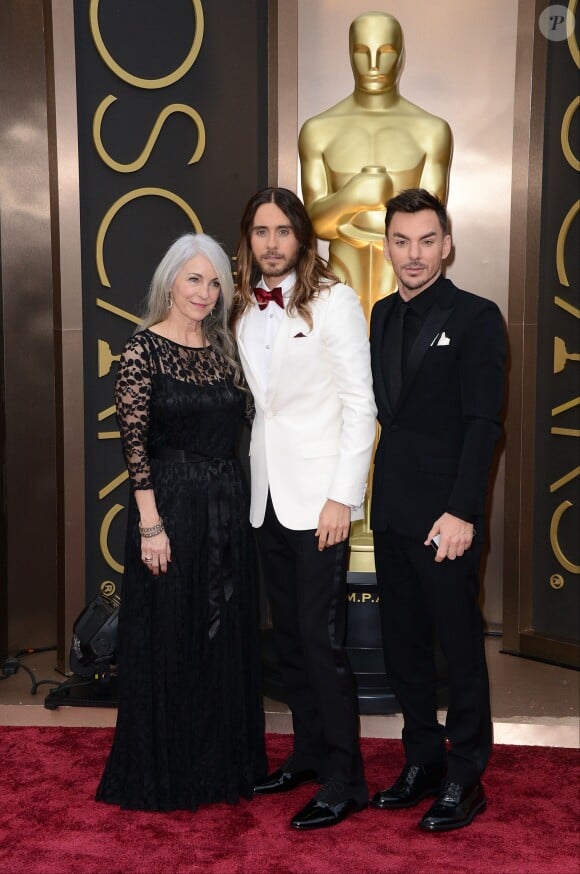 Shannon Leto, Jared Leto et Constance Leto lors de la 86e cérémonie des Oscars à Hollywood, le 2 mars 2014.