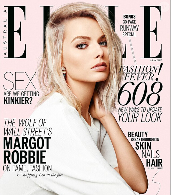 Margot Robbie en couverture du magazine Elle édition Australie, mars 2014