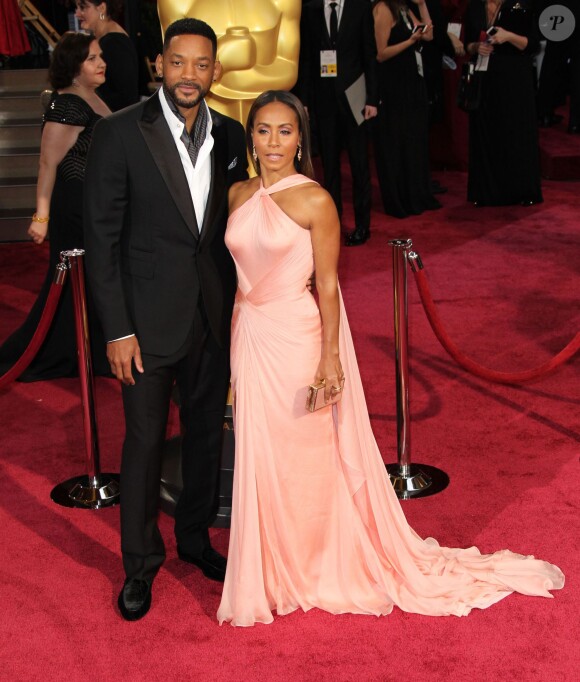 Will Smith et sa femme Jada Pinkett Smith lors des Oscars 2014