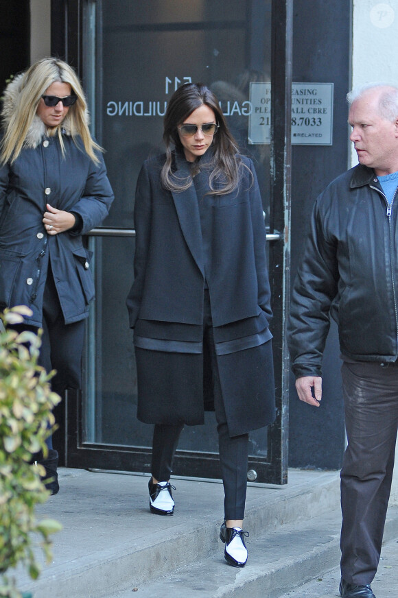 Victoria Beckham se promène à New York, le 11 février 2014.