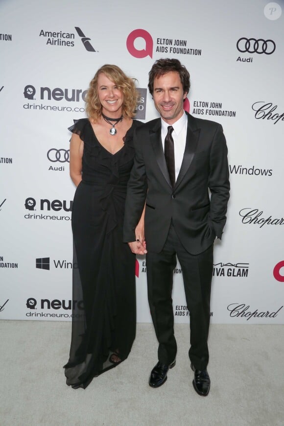 Eric McCormack et sa femme Janet McCormack à la "Elton John AIDS Foundation Viewing Party" à l'occasion de la 86e cérémonie des Oscars à Los Angeles, le 2 mars 2014.