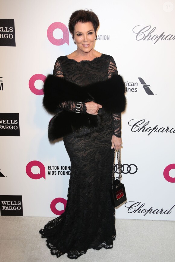 Kris Jenner à la "Elton John AIDS Foundation Viewing Party" à l'occasion de la 86e cérémonie des Oscars à Los Angeles, le 2 mars 2014.